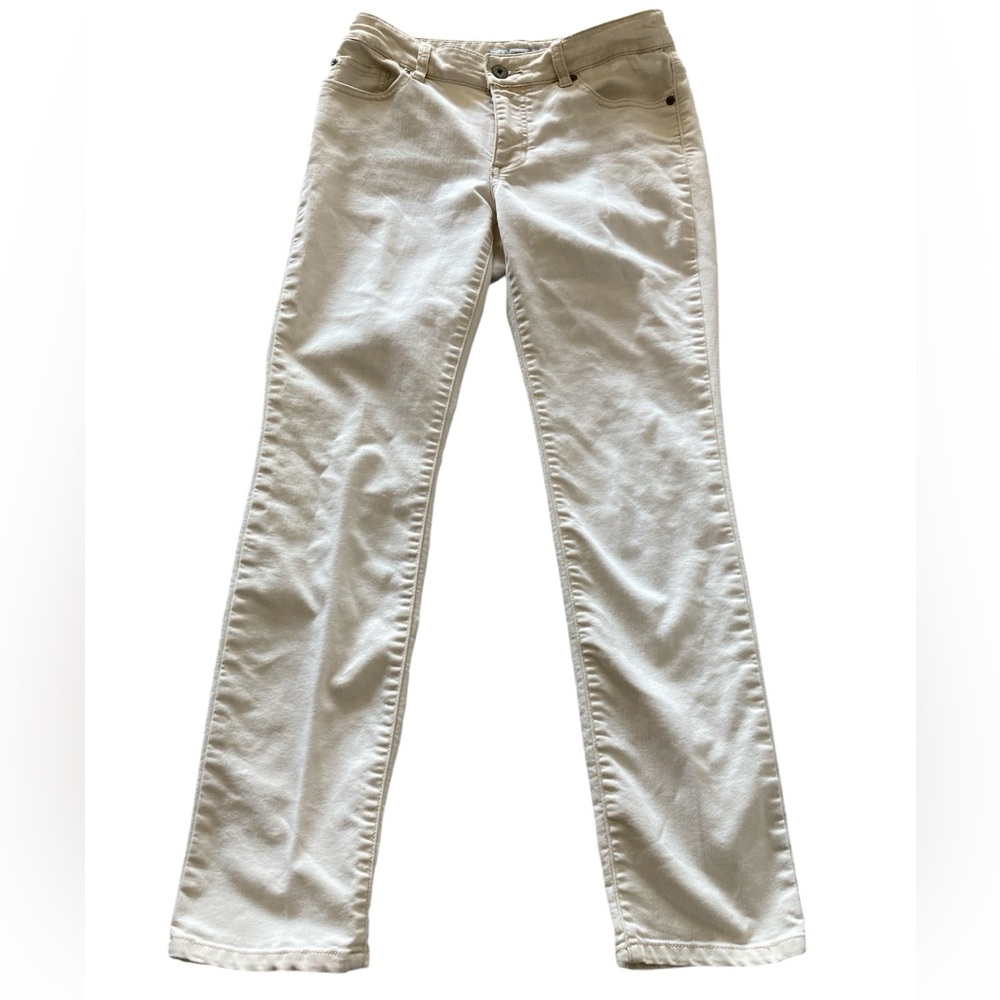Chico’s Platinum Cream 5 Pocket Jeans-Ultimate Fit Slim Leg, Size 00 - HAS FLAWS